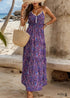Boho Print Suspender Dress